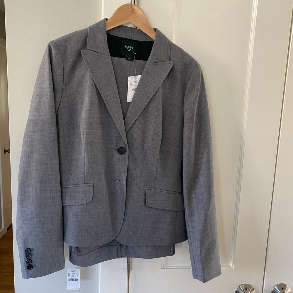 J.Crew women’s gray pant suit. NWT.